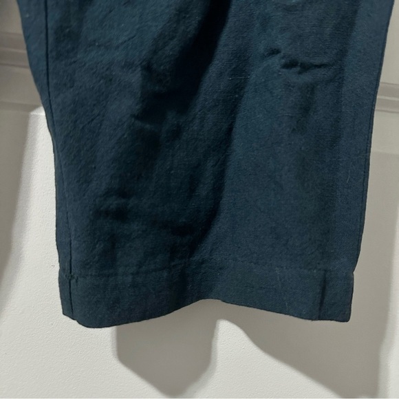 Vintage Eileen Fisher Dark Teal Linen‎ Blend Trousers Women’s Size Medium Boho - Picture 6 of 13